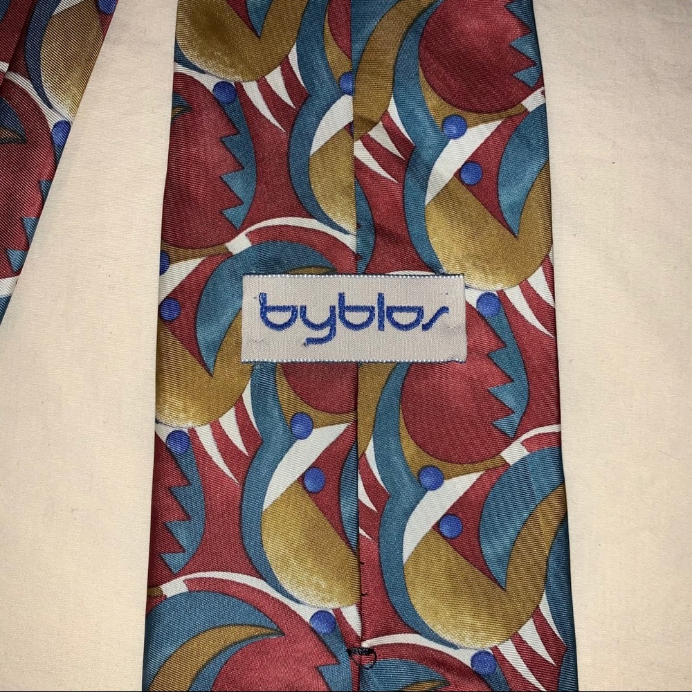 Byblos Abstract Print Silk Neck Tie